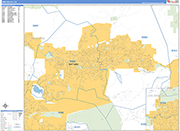 Simi Valley  Wall Map Basic Style